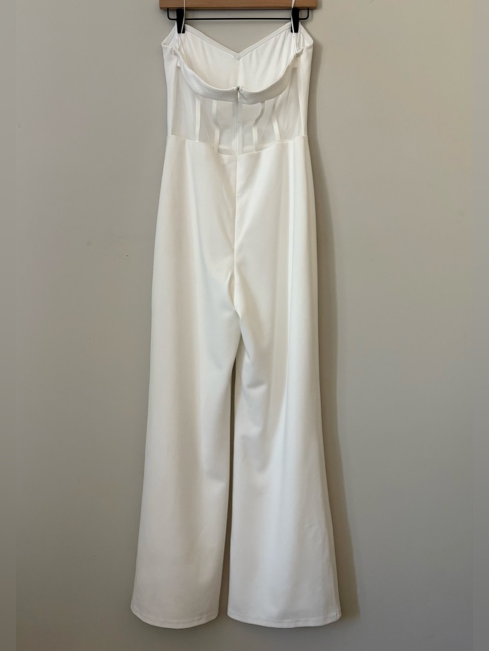 Lulu's White Strapless Sweetheart Wide-Leg Jumpsuit - Picture 5 of 12